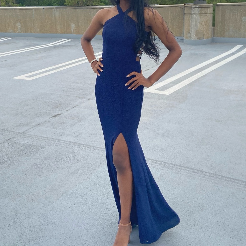 Xtraordinary Navy Blue Prom Dress Evening Dress Sparkly